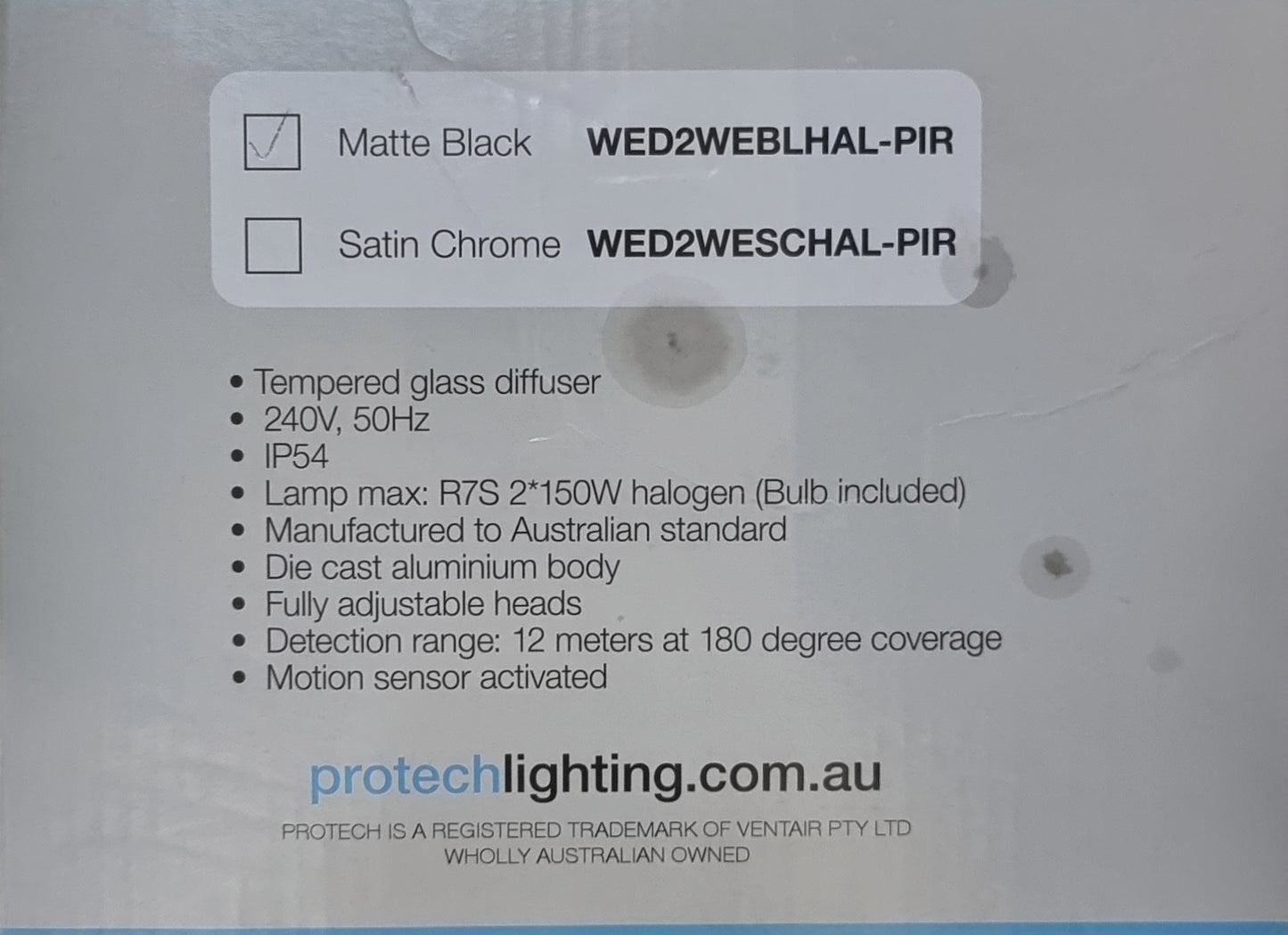 Pro-Tech Floodlight with Sensor