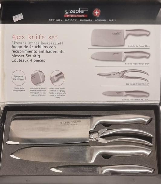 Zeptor International 4 Piece knife set