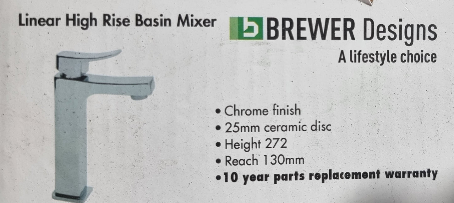 Brewer Designs - Linear High Rise Basin Mixer