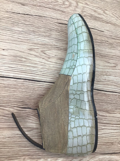 Vintage alligator shoe - wall hanger with coat hook