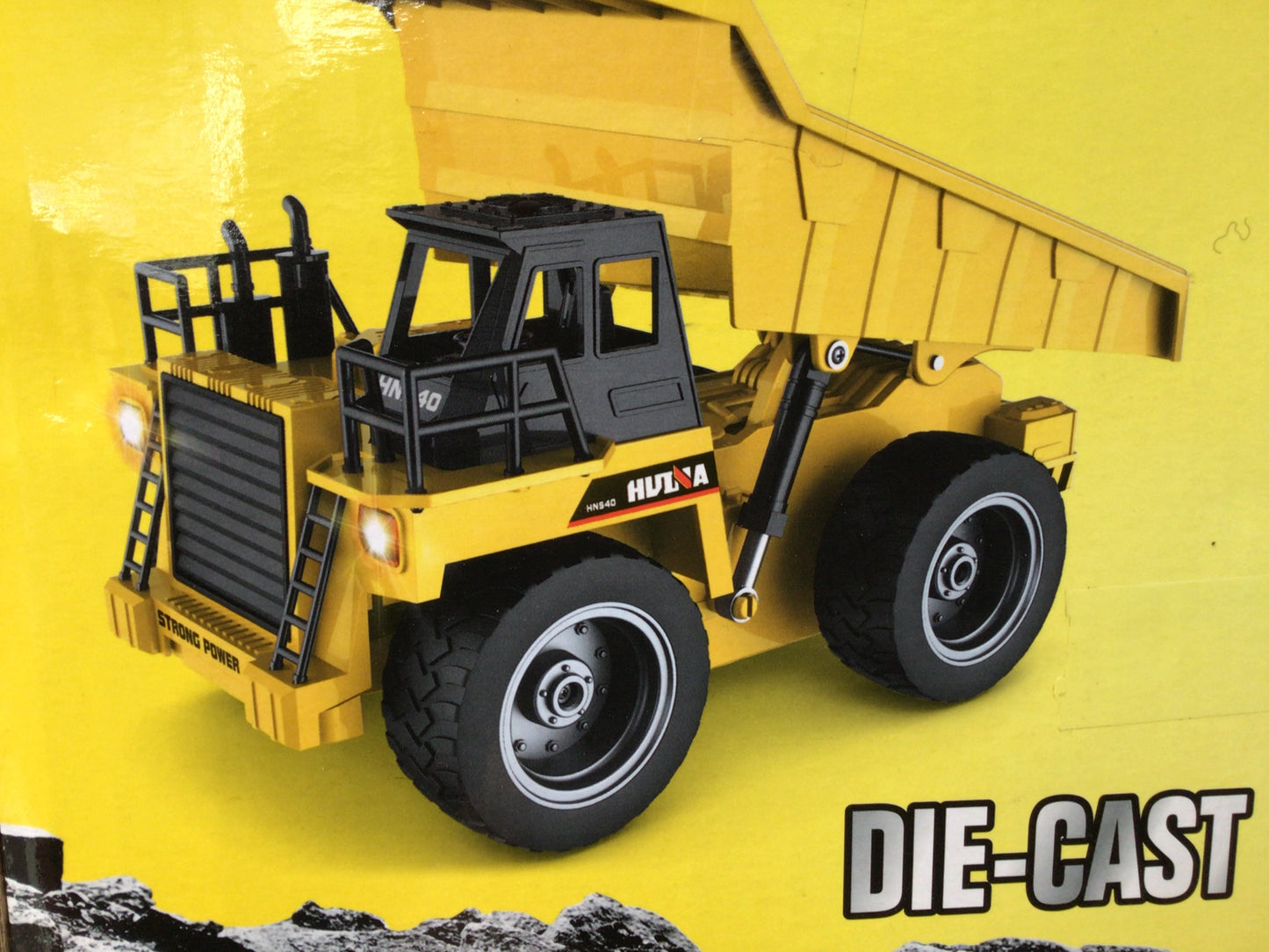 Super die-cast model dump truck remote control 1:18 gauge